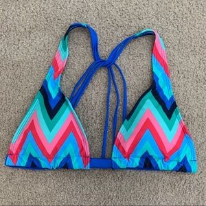 NWT Aerie Rainbow Triangle Bikini Top